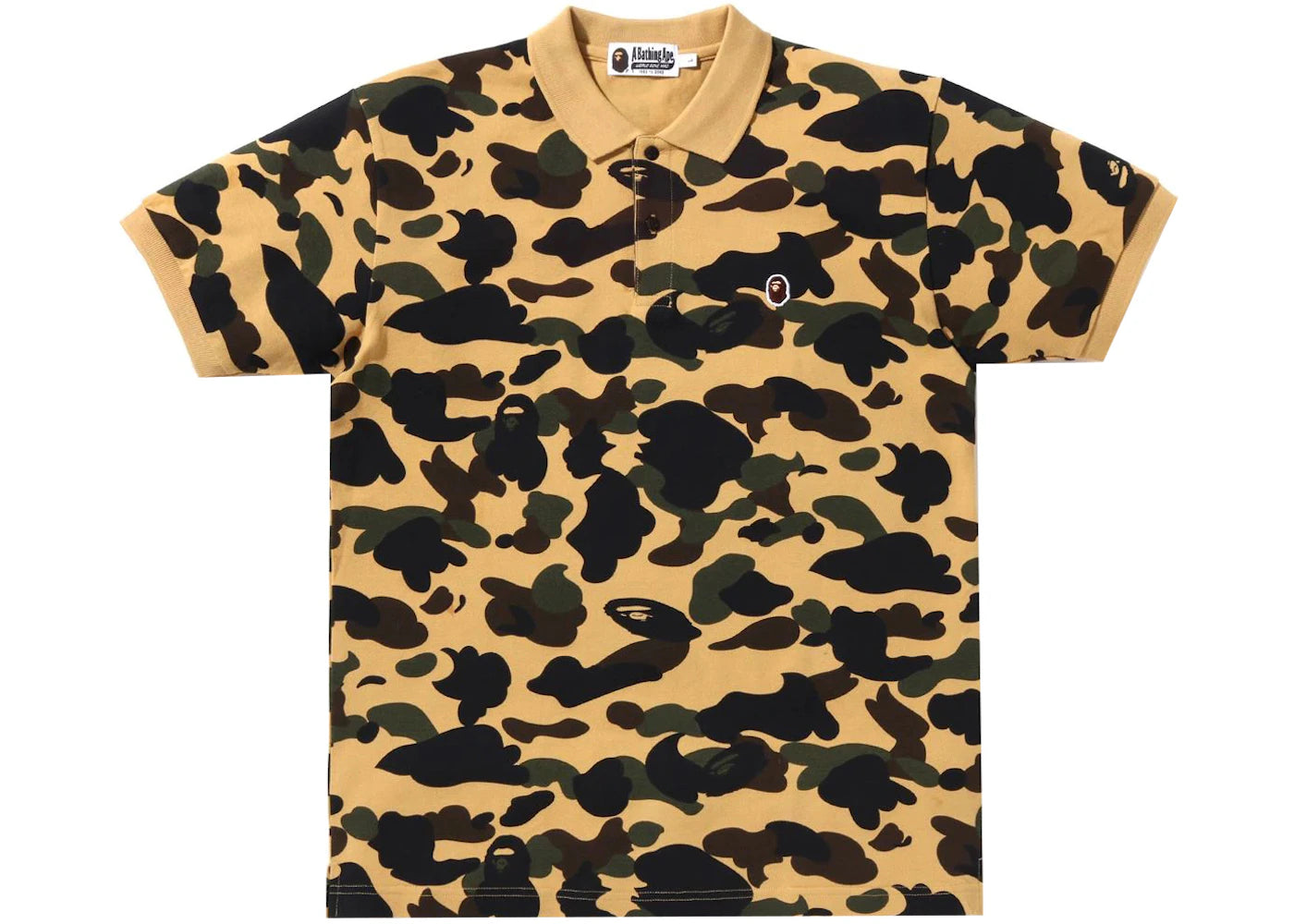 BAPE 1st Camo One Point Polo Yellow