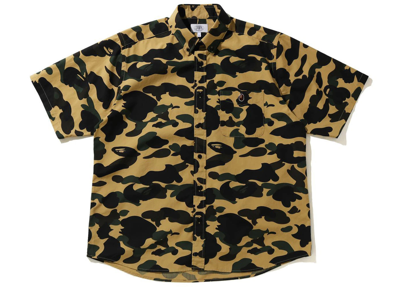 BAPE 1st Camo Relaxed Short Sleeve Shirt Yellow