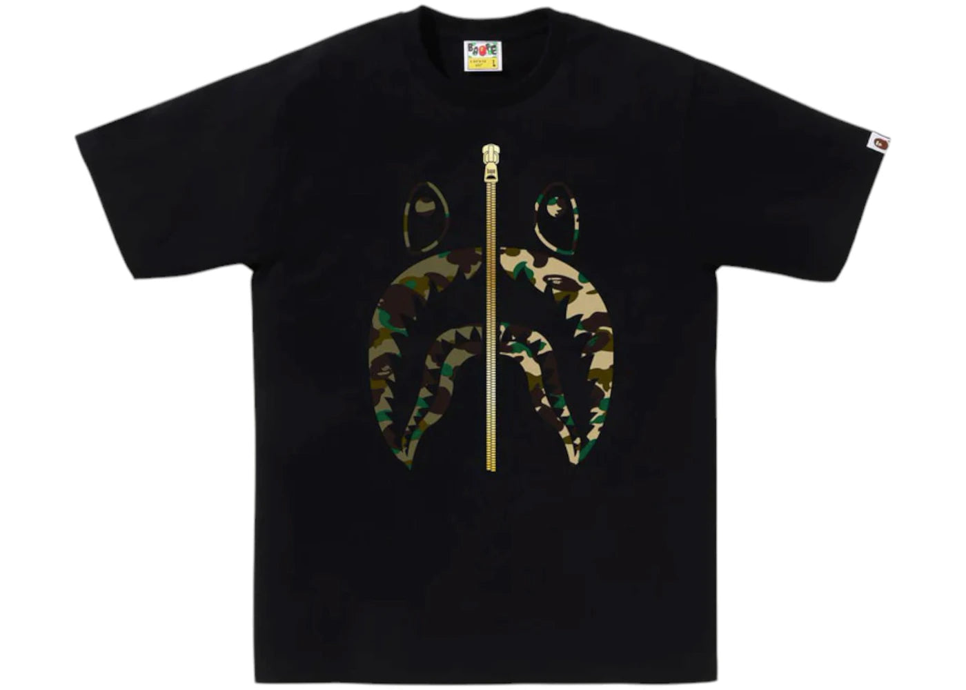 BAPE 1st Camo Separate Shark Tee Black