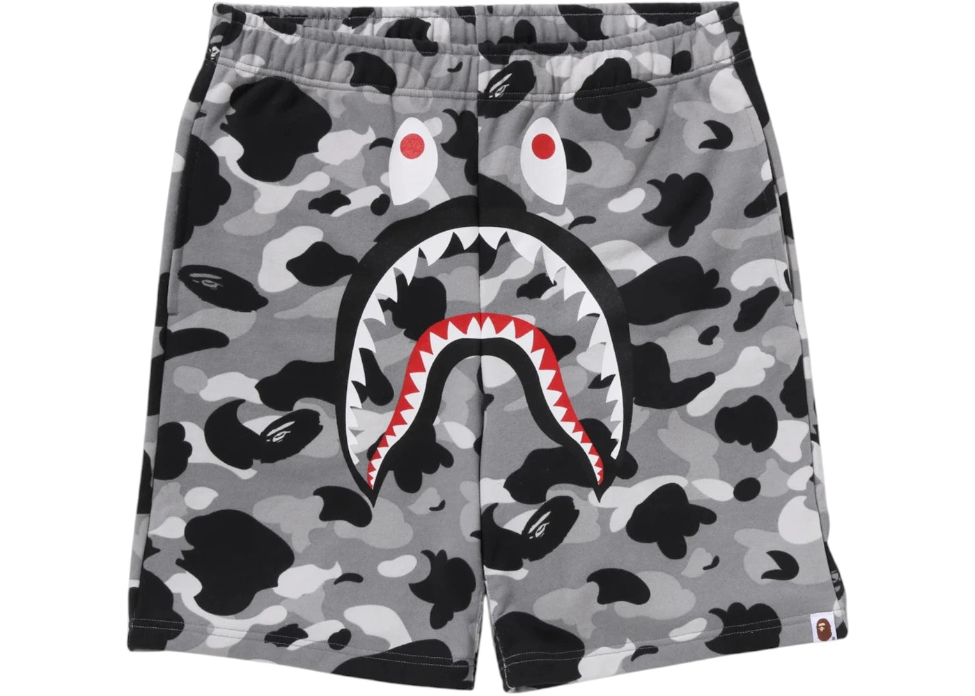 BAPE 1st Camo Shark Regular Fit Sweat Shorts Shorts Grey