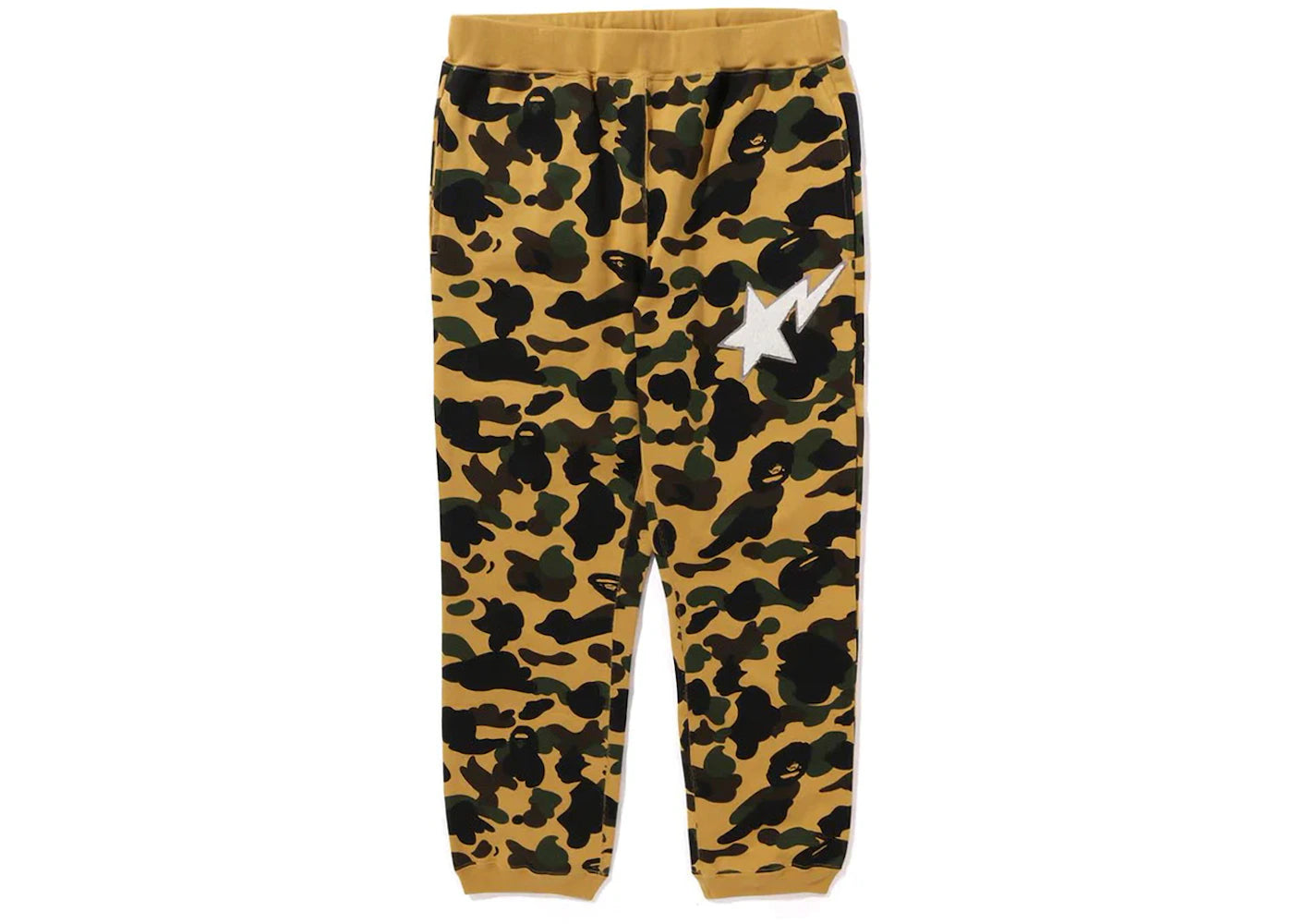 BAPE 1st Camo Sweat Pants Yellow