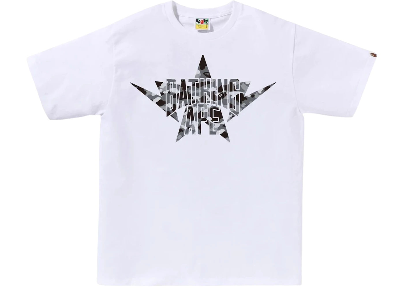 BAPE 1st Camo Twin Sta Nyc Tee Tee White/Grey