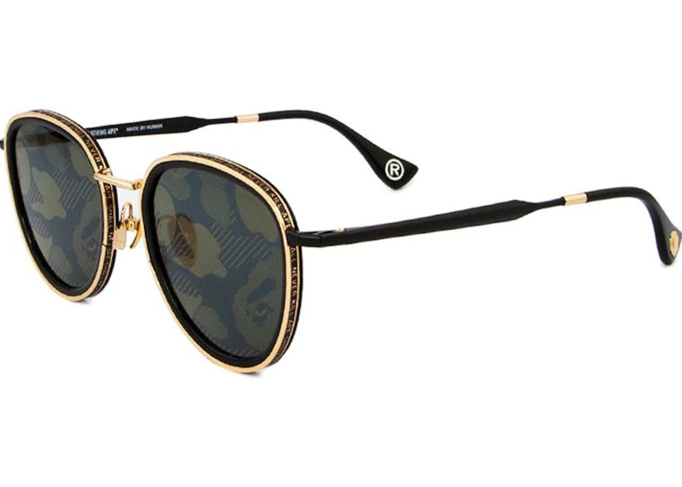 BAPE 7 Sunglasses Black/Gold
