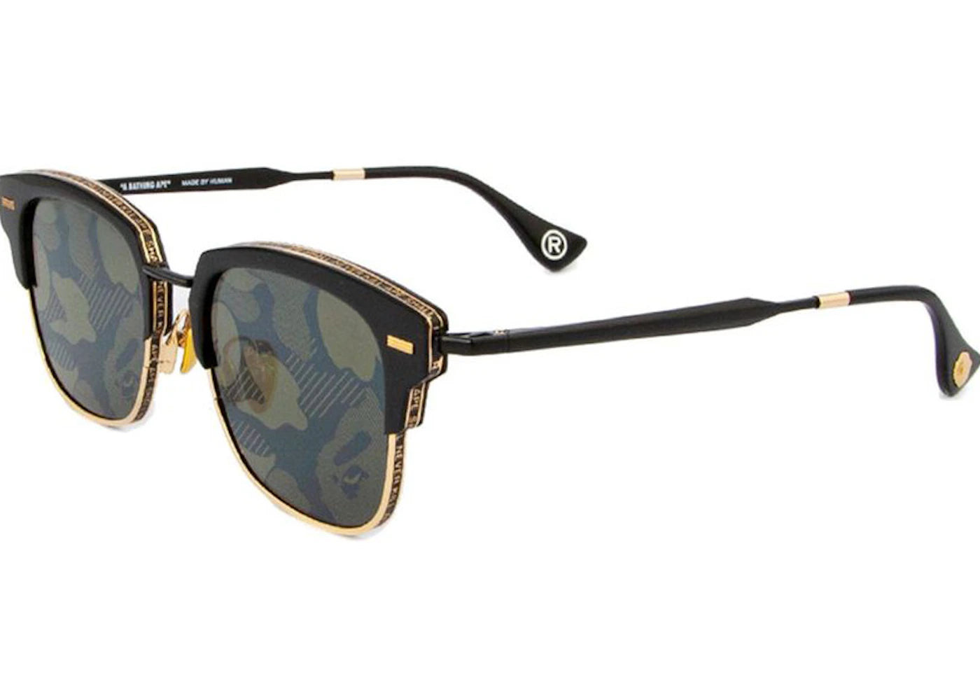 BAPE 8 Sunglasses Black/Gold