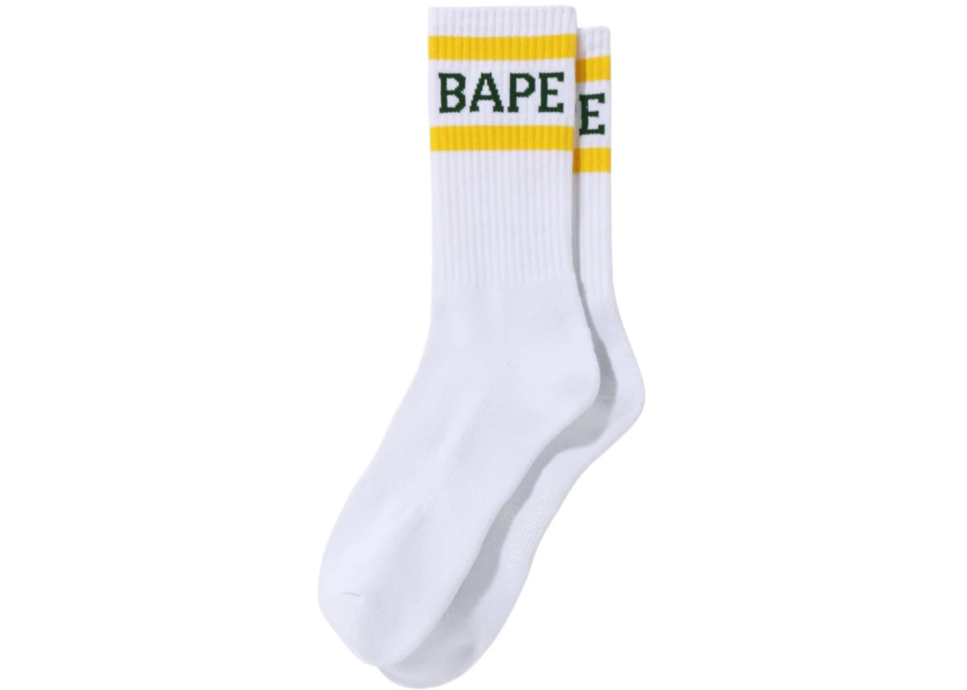 BAPE A Bathing Ape Socks White/Yellow