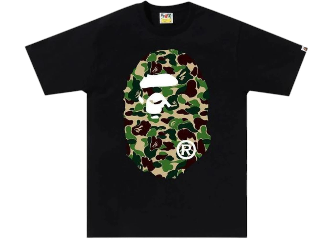 BAPE ABC Camo Big Ape Head Tee Black/Green