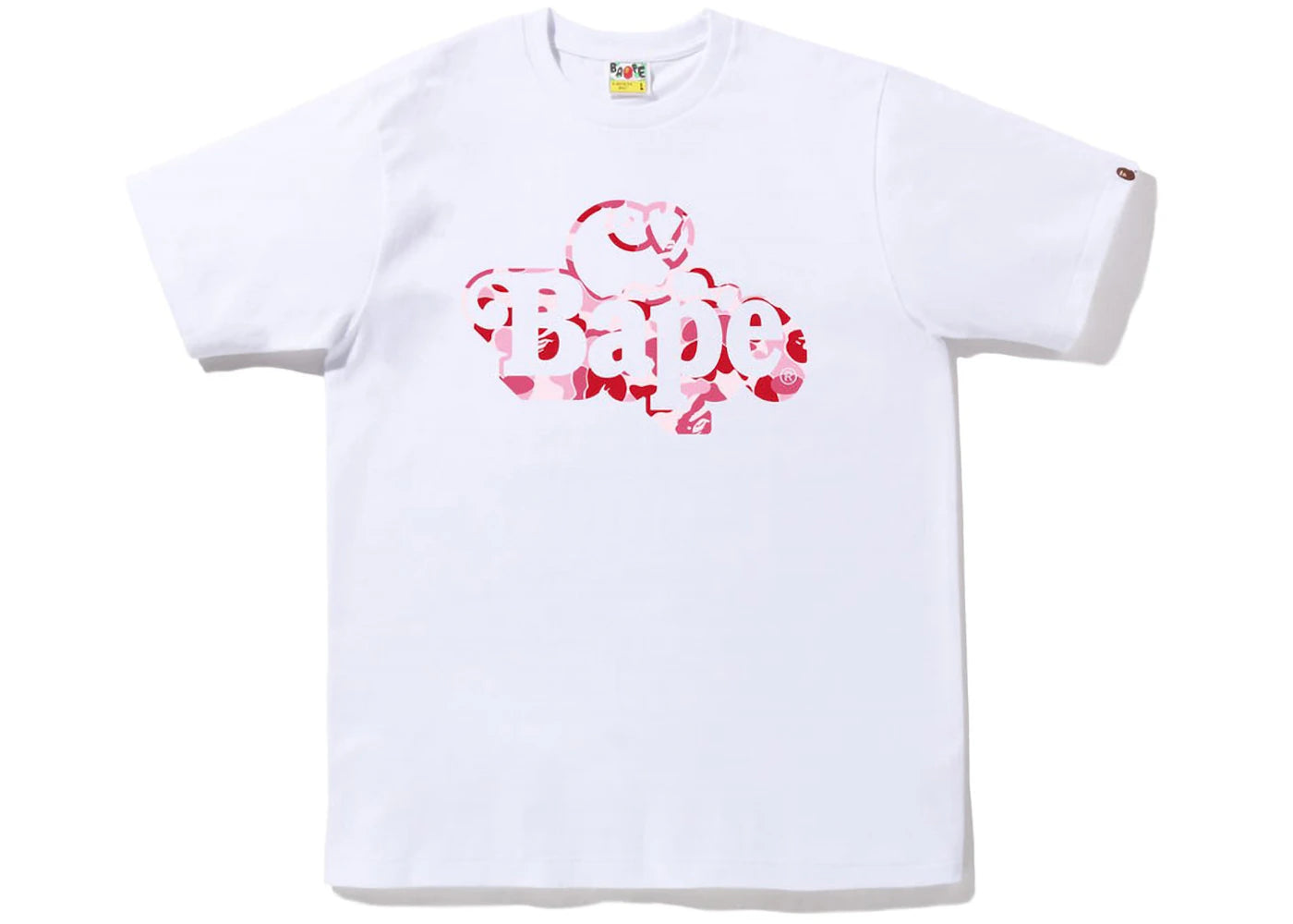BAPE ABC Camo Milo on Bape Tee White Pink