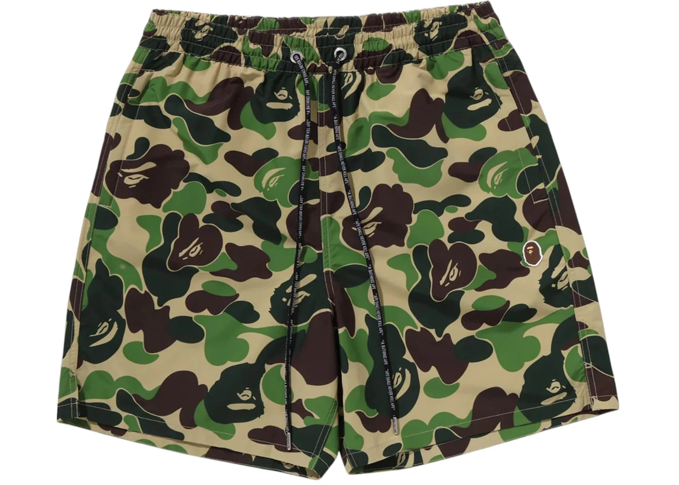 BAPE ABC Camo One Point Relaxed Fit Water Shorts Green