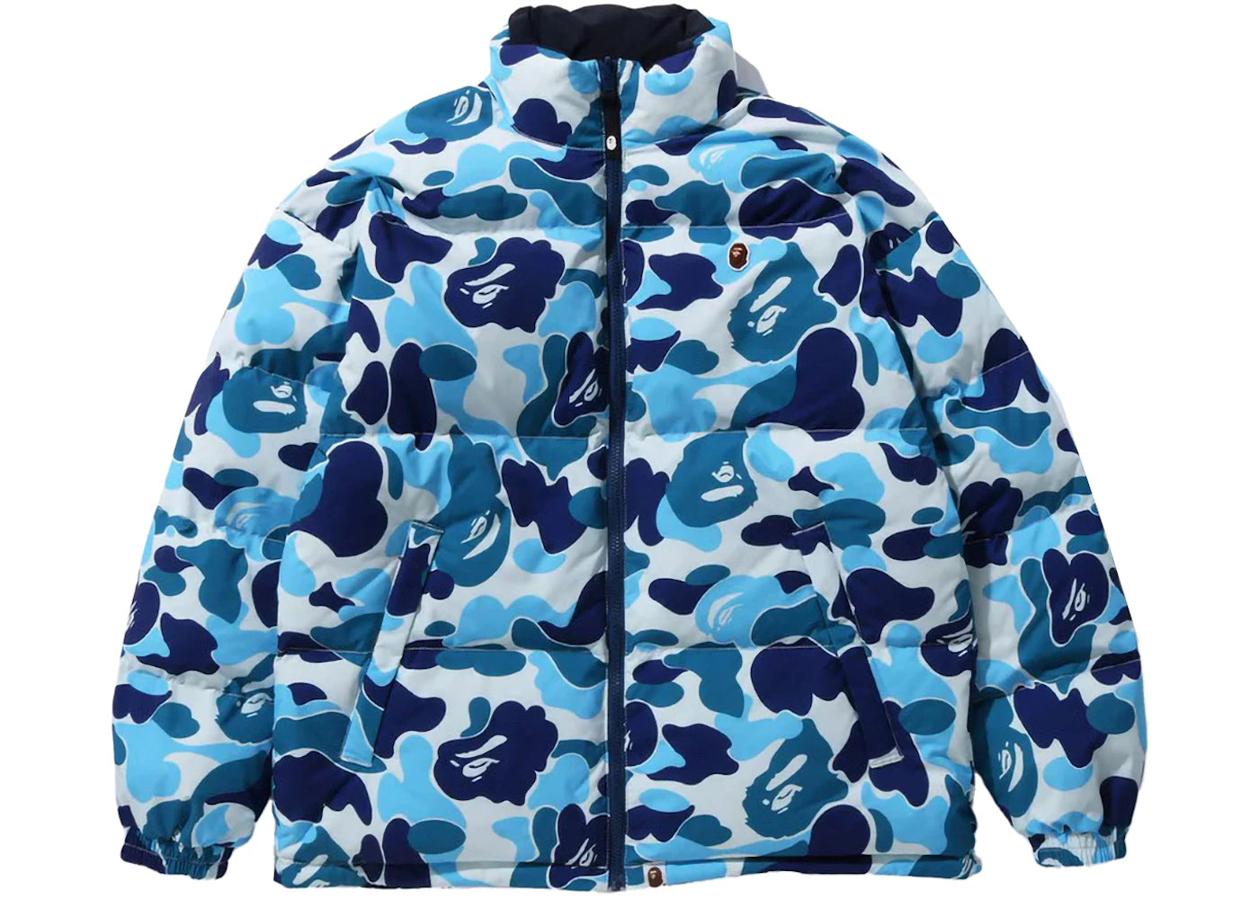 BAPE ABC Camo Reversible Down Jacket Blue