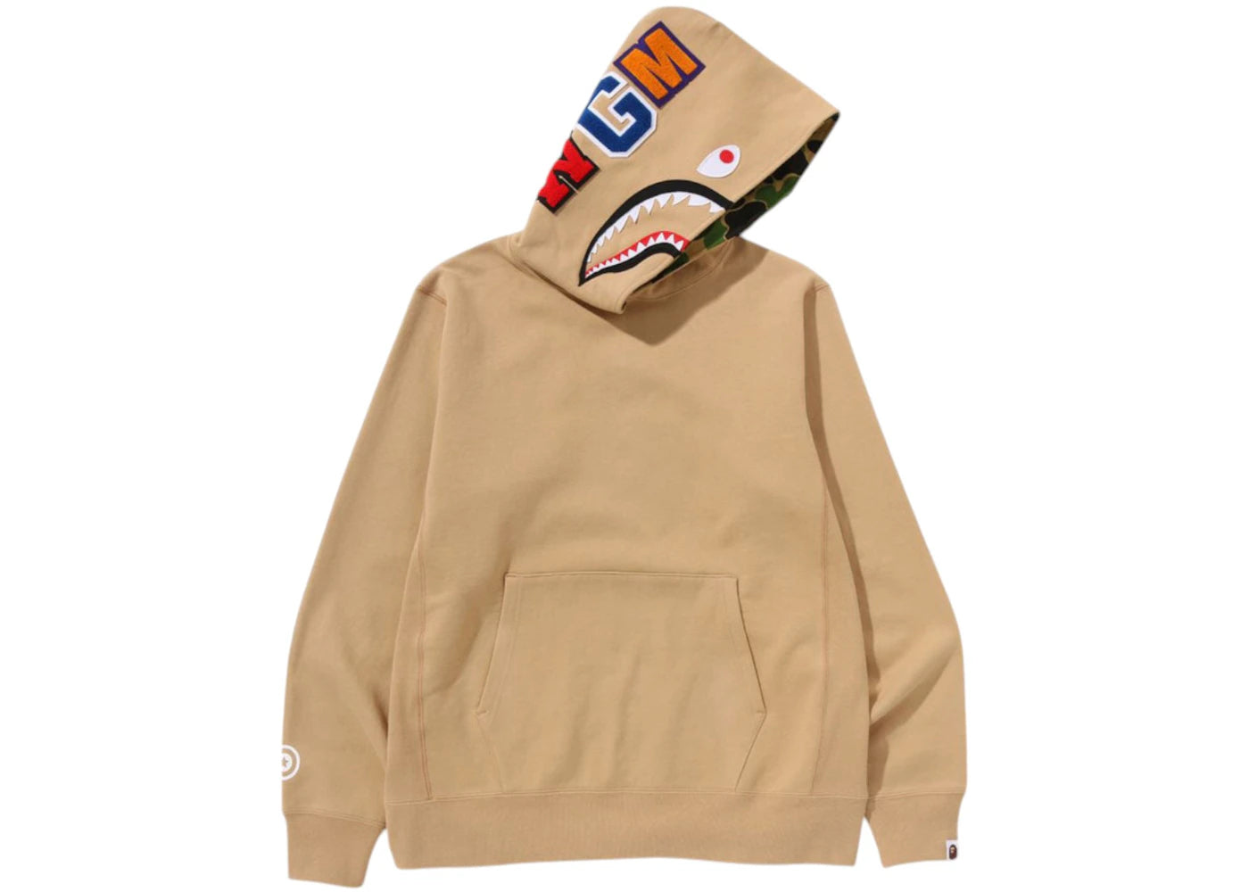 BAPE ABC Camo Shark Pullover Hoodie (SS25) Beige
