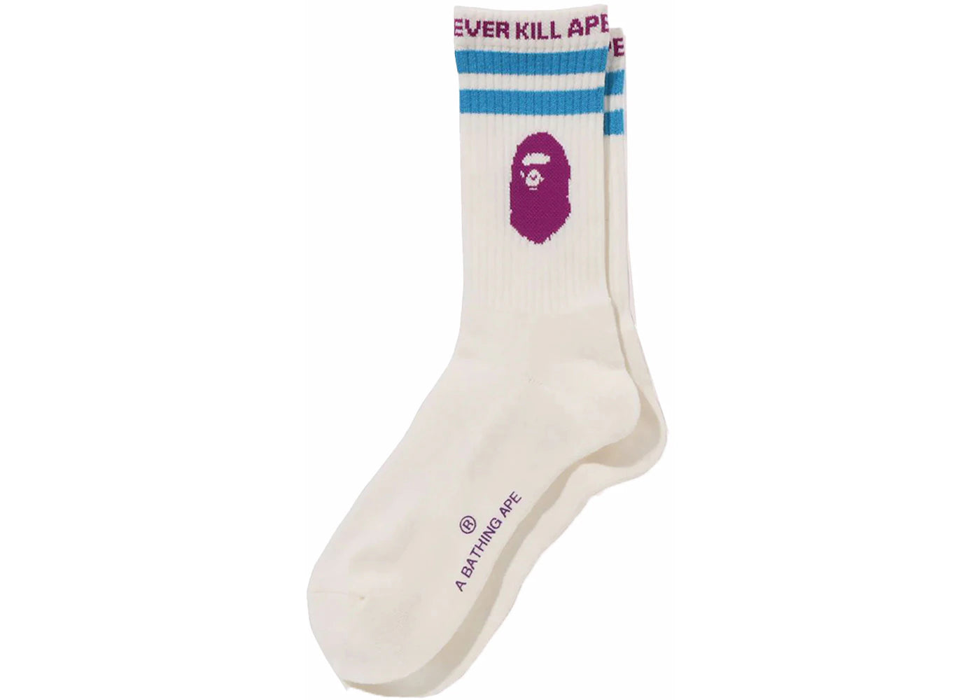 BAPE Ape Head Line Socks (SS24) White