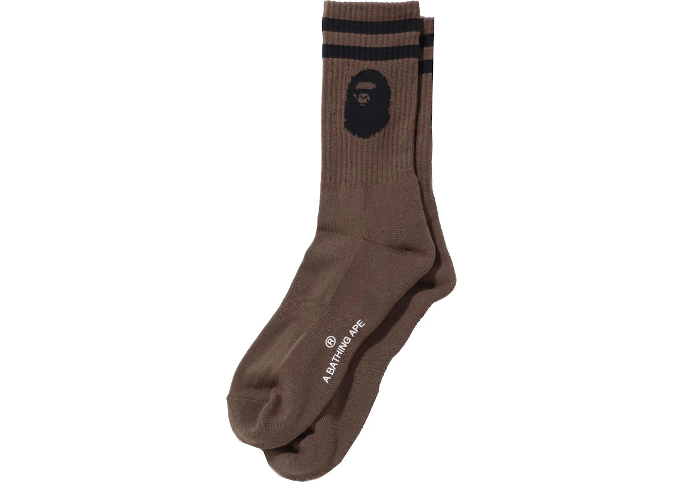 BAPE Ape Head Socks Brown