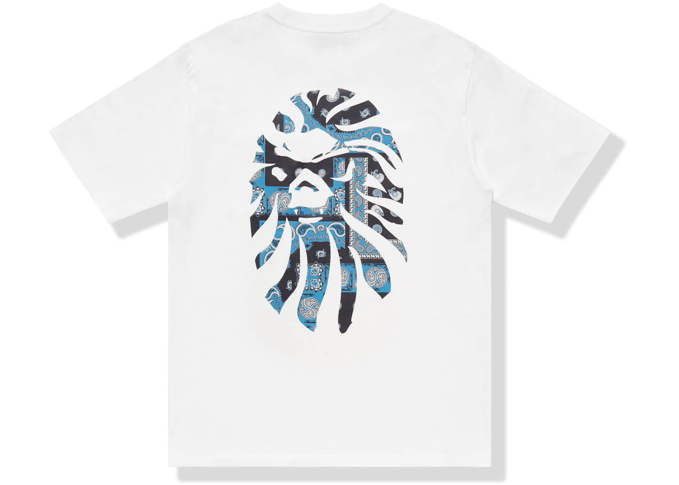 BAPE BLACK Paisley Ape Head Pocket Tee White Navy