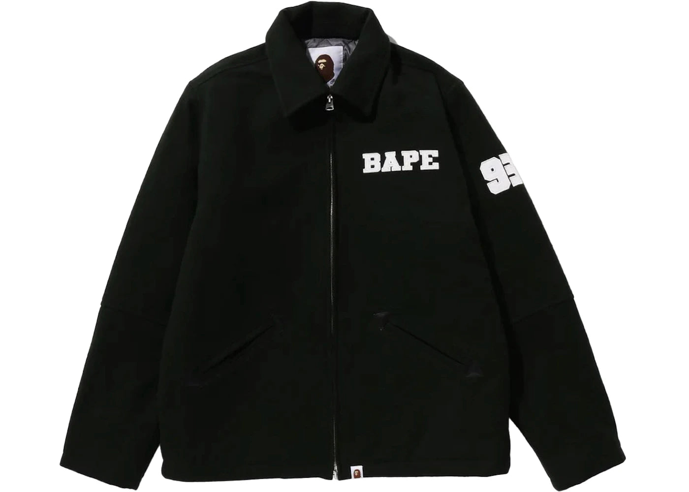 BAPE Bape Melton Zip Jacket Olivedrab