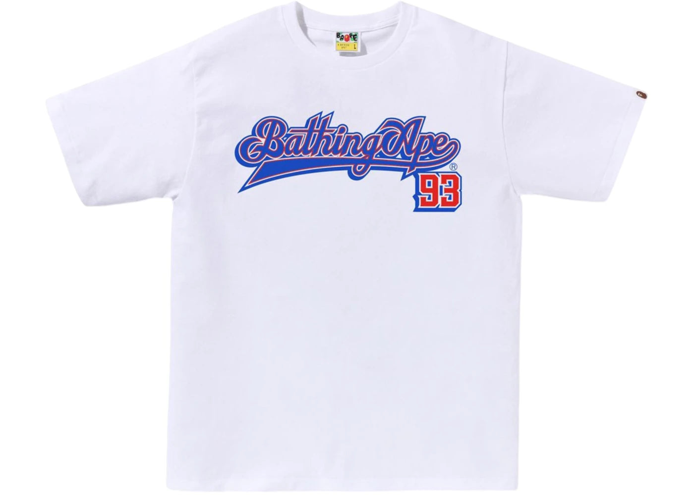 BAPE Baseball Logo Tee White/Blue