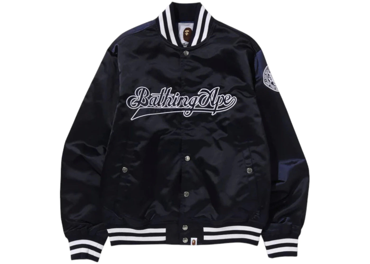 BAPE Baseball Varsity Jacket Navy