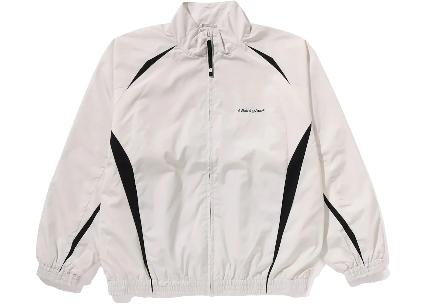 BAPE Bathing Ape Logo Nylon Track Jacket Ivory