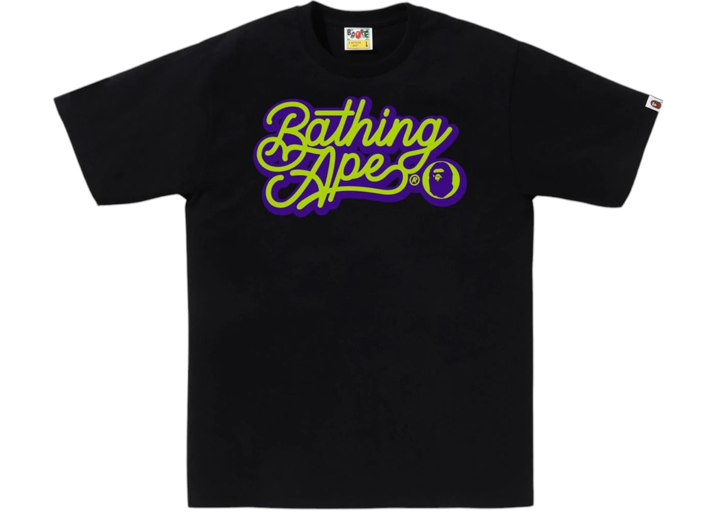 BAPE Bathing Ape Script Logo Tee Black/Green