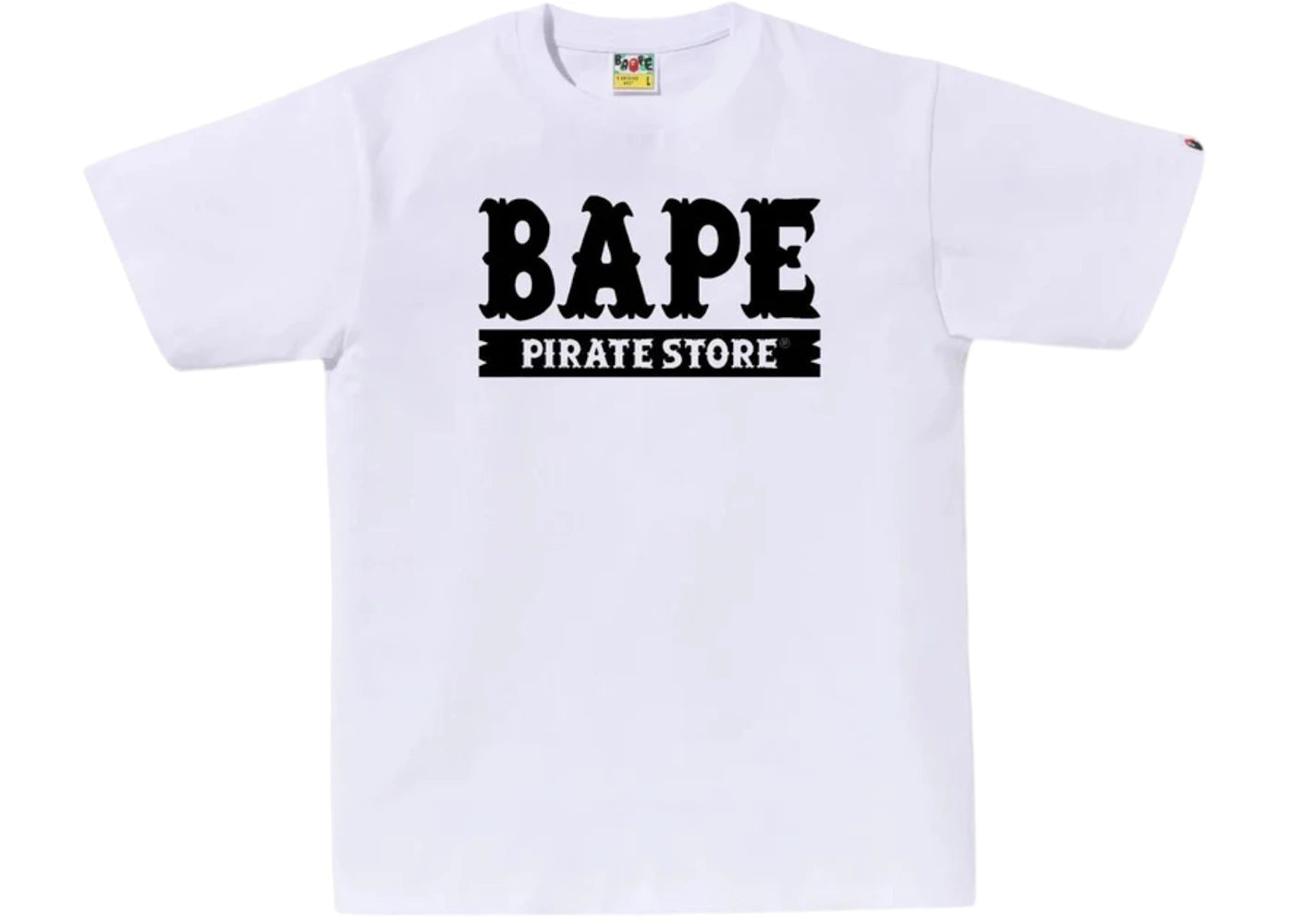 BAPE Big Ape Crossbone College Tee White