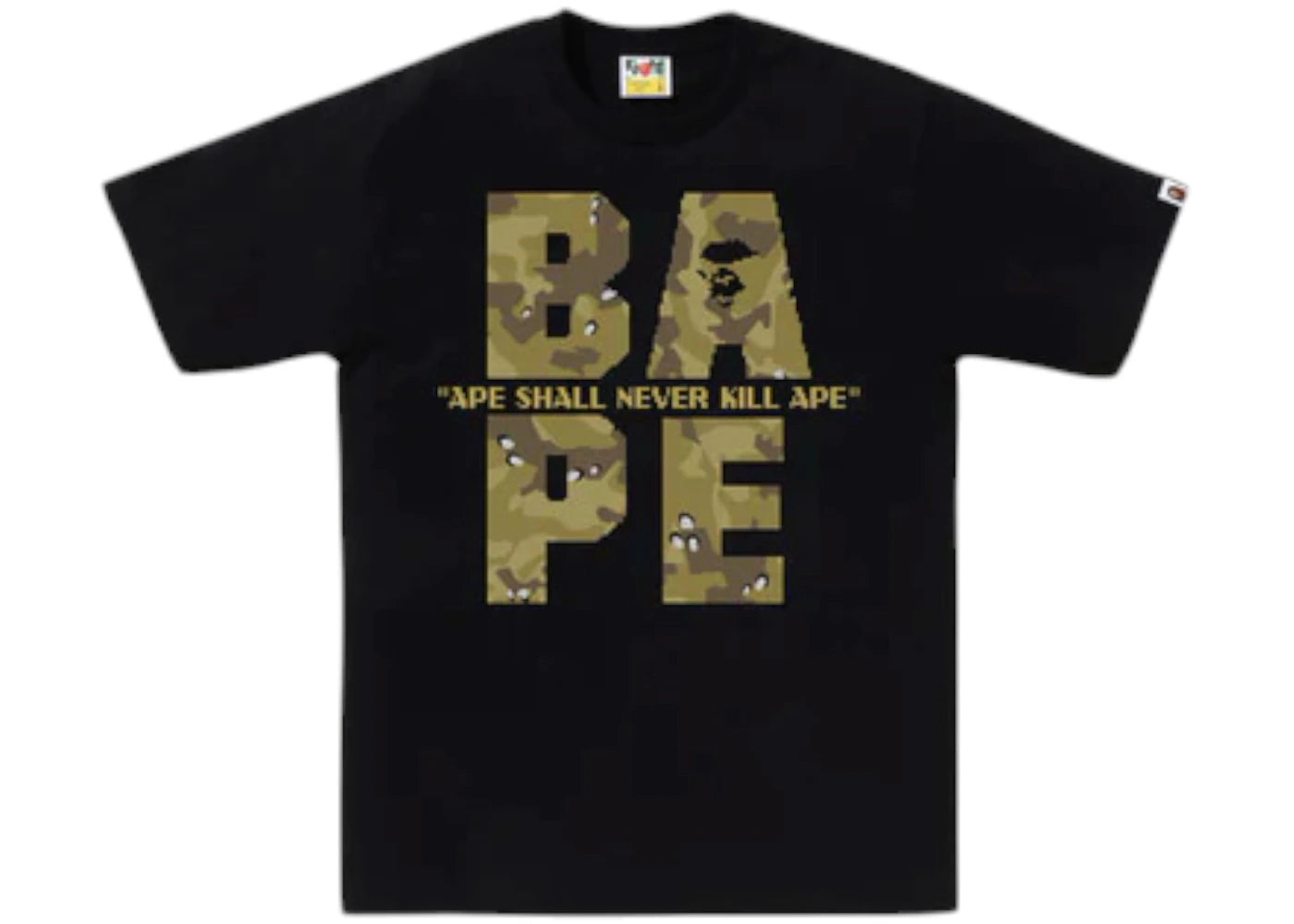 BAPE Bitmap Logo Tee Black