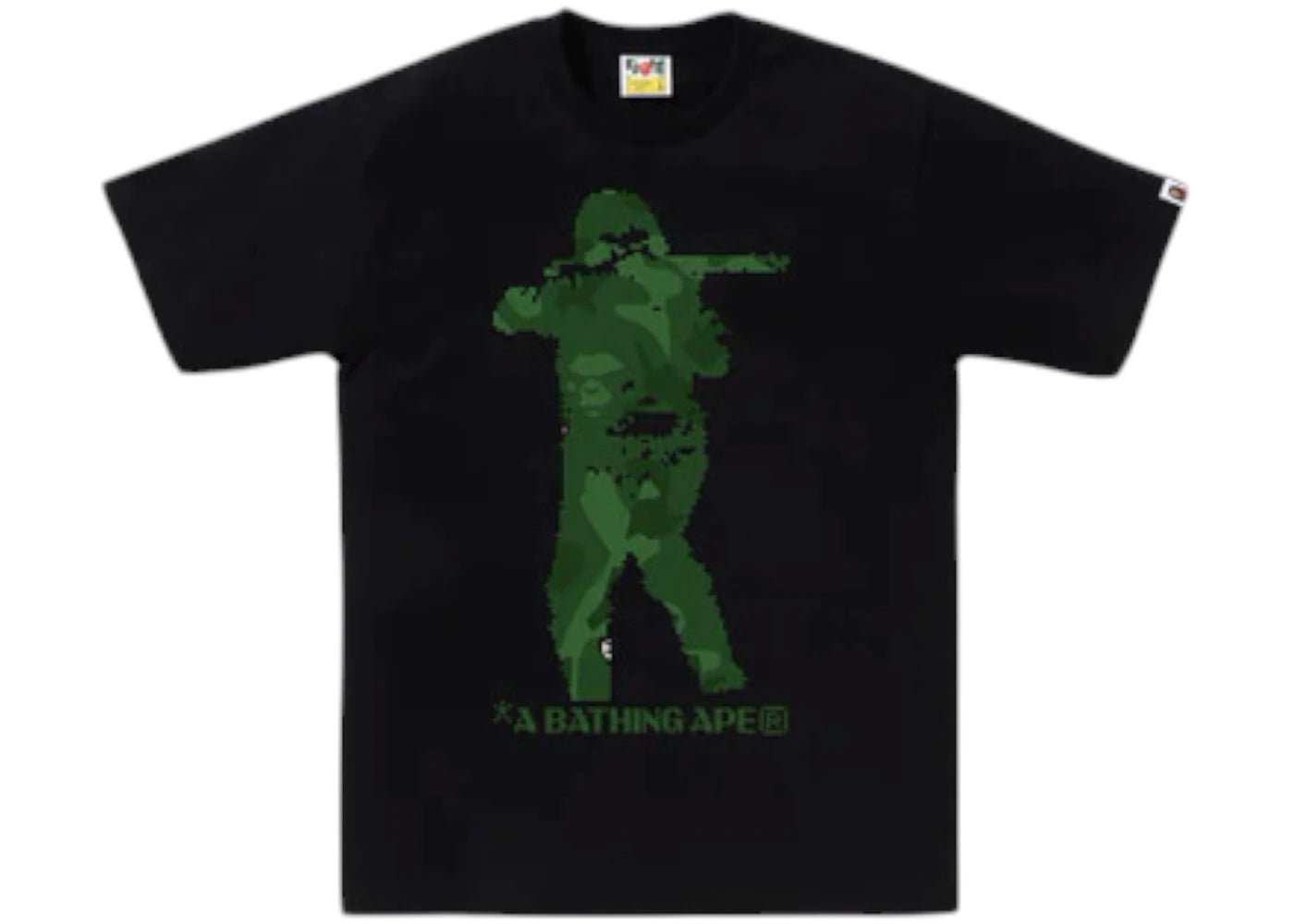 BAPE Bitmap Soldier Tee Black