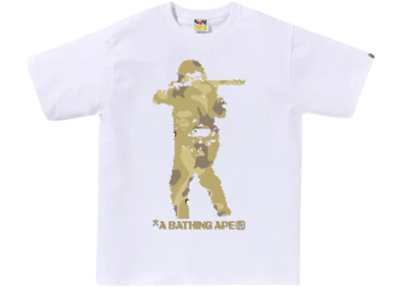BAPE Bitmap Soldier Tee White
