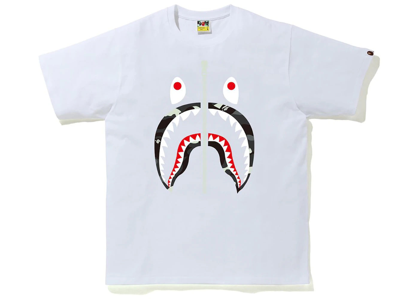 BAPE City Camo Shark Tee White/Black Camo