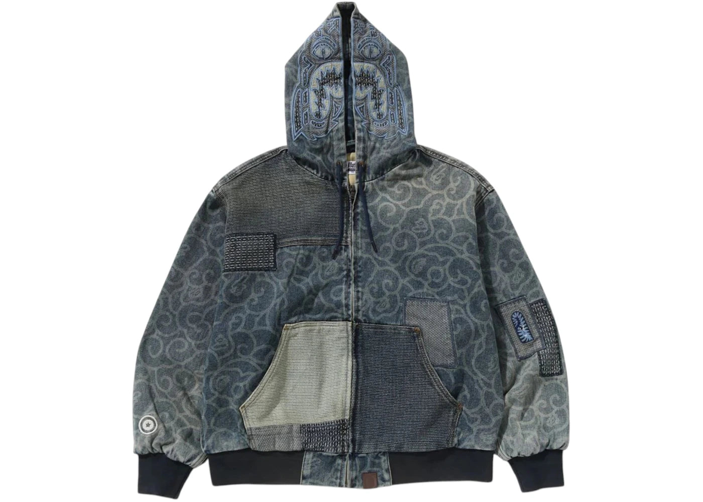 BAPE Cloud Camo Jacquard Upcycled Active Jacket Navy
