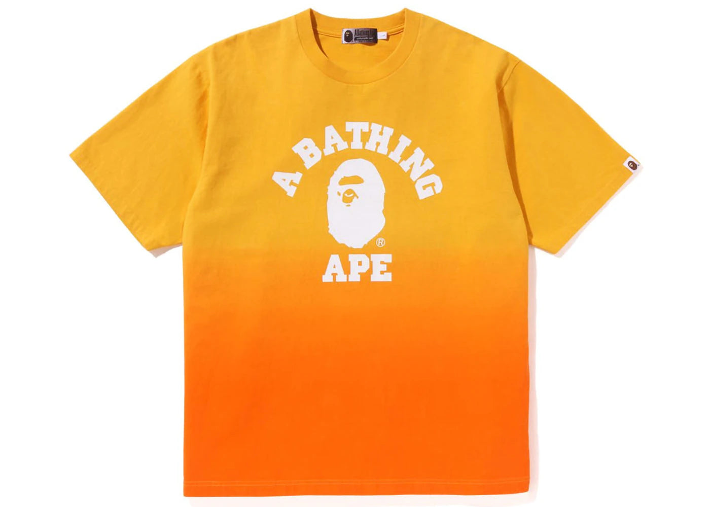 BAPE College Gradation Relaxed Fit Tee Orange