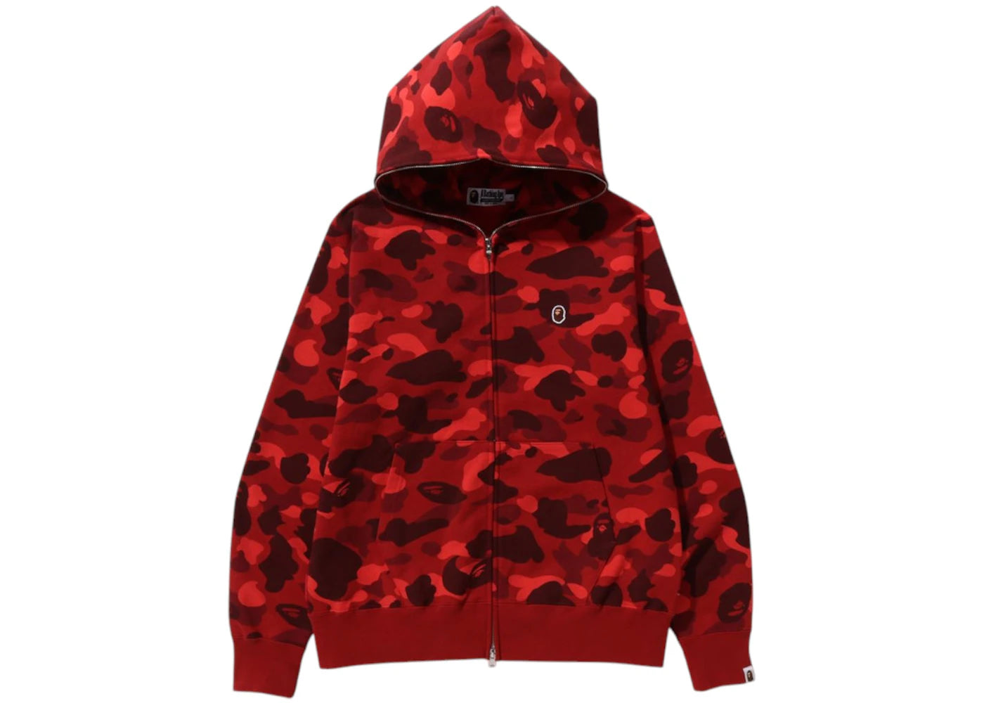 BAPE Color Camo Ape Head One Point Full Zip Hoodie (FW24) Red