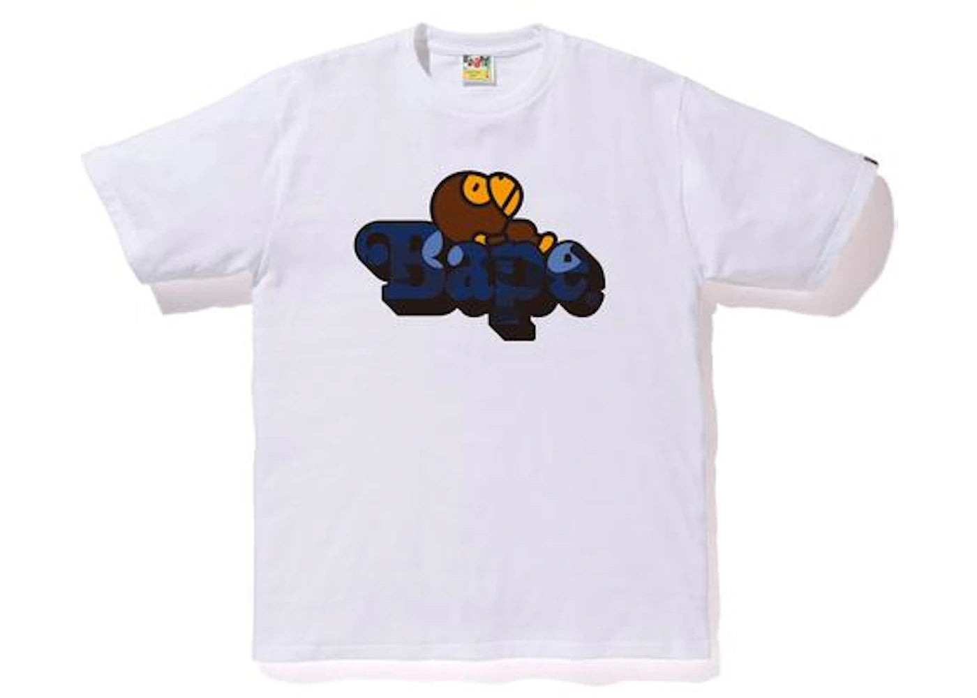 BAPE Color Camo Milo On Bape T-Shirt White/Navy