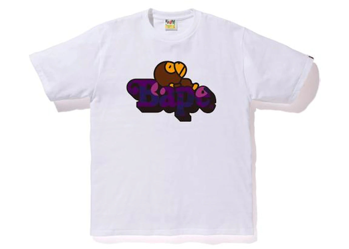 BAPE Color Camo Milo On Bape T-Shirt White/Purple