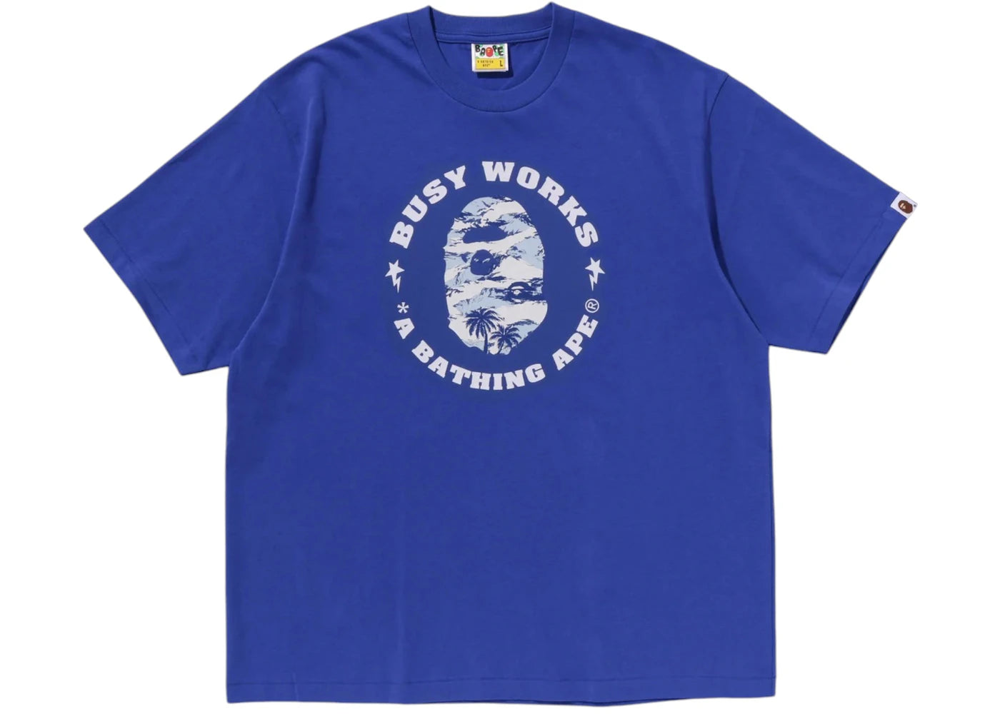 BAPE Colors Busy Works Sta Tee Tee Blue