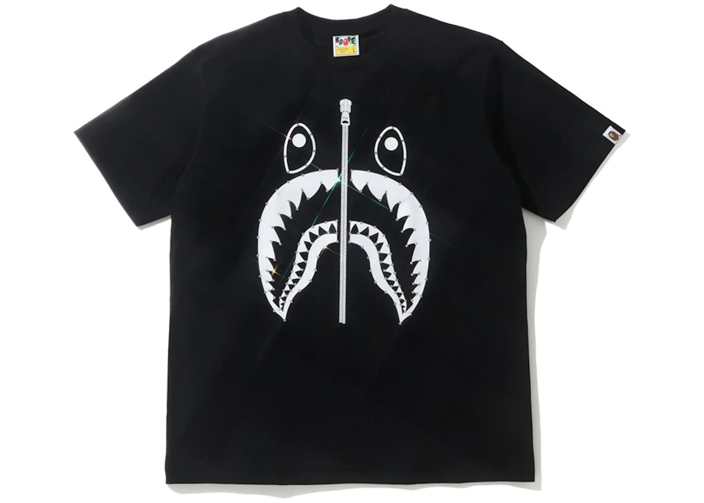 BAPE Crystal Stone Shark T-Shirt Black