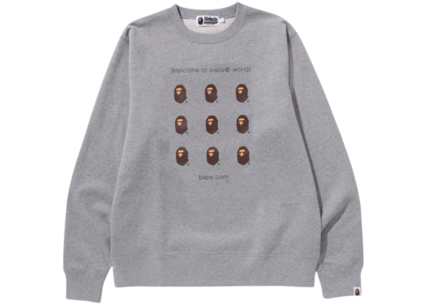 BAPE Dot Com Crewneck Sweatshirt Gray