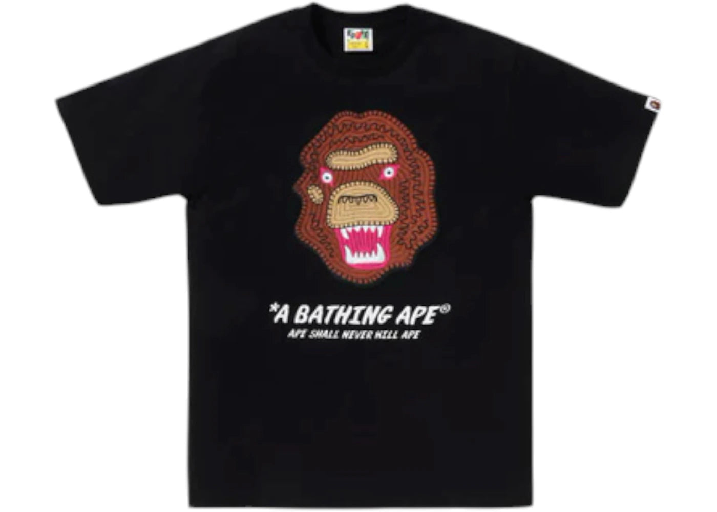 BAPE Embroidery Style Souvenir Logo Tee (SS25) Black
