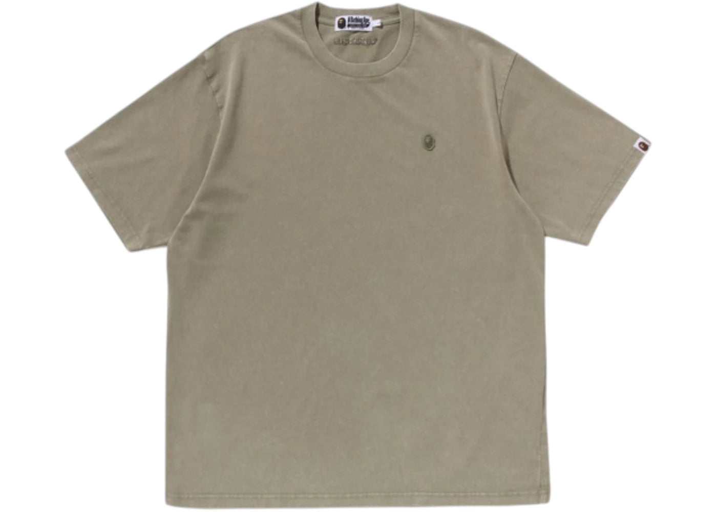 BAPE Garment Dye One Point Relaxed Fit Tee Olivedrab