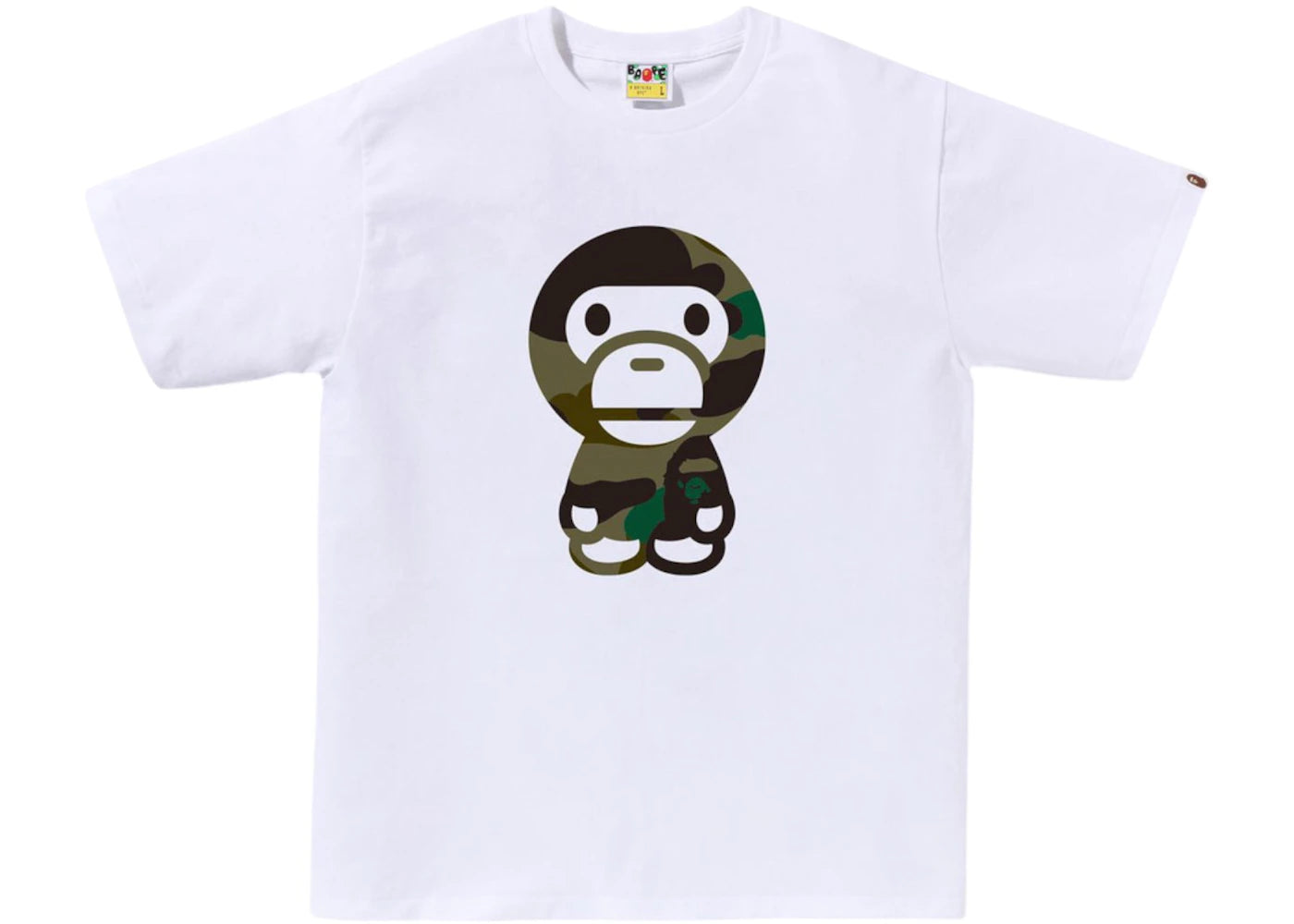BAPE Giant 1st Camo Big Baby Milo Tee White/Green