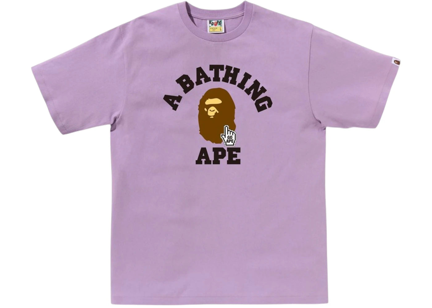 BAPE Go Ape Pointer College Tee Purple