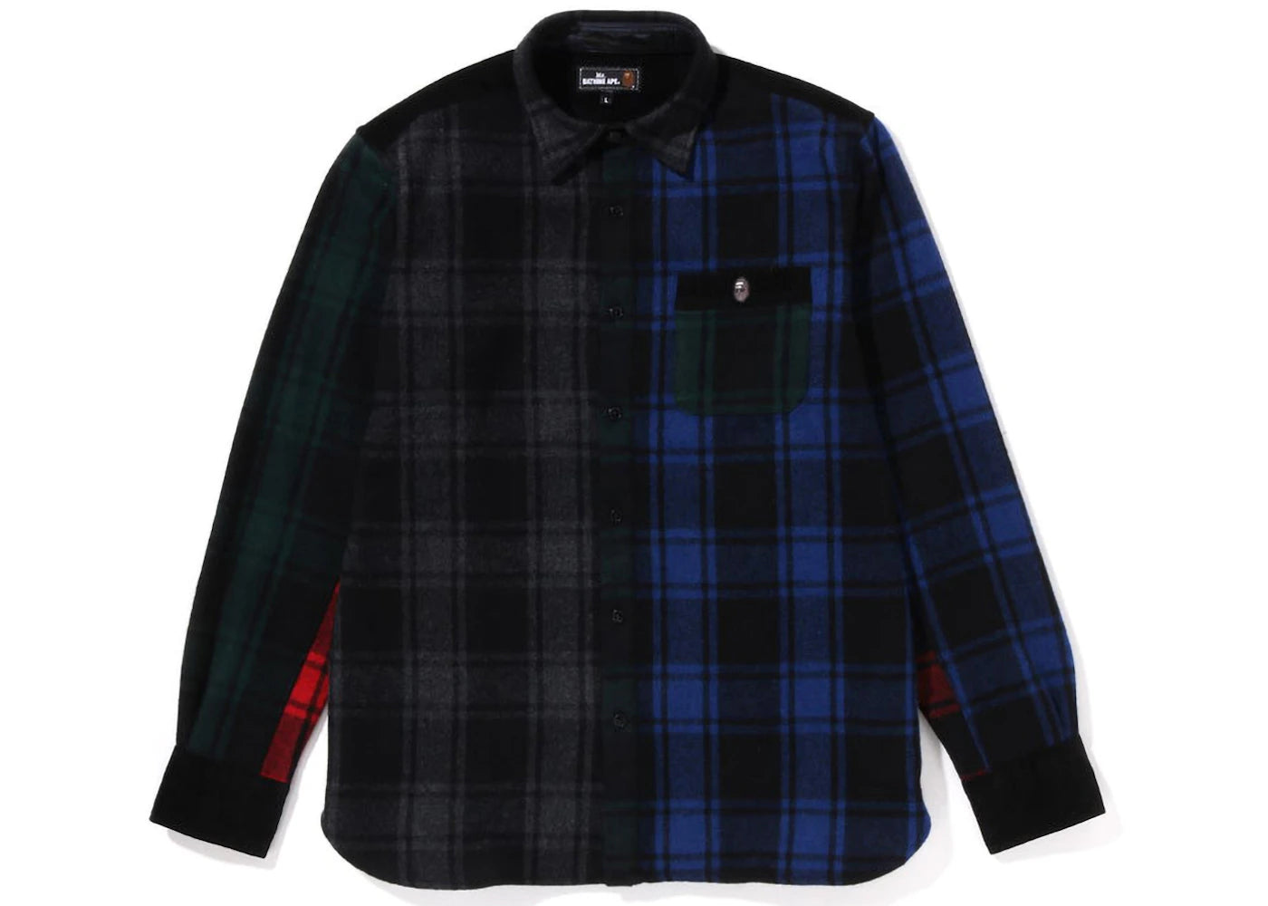 BAPE Golf Flannel Check Wide Fit Shirt Multi