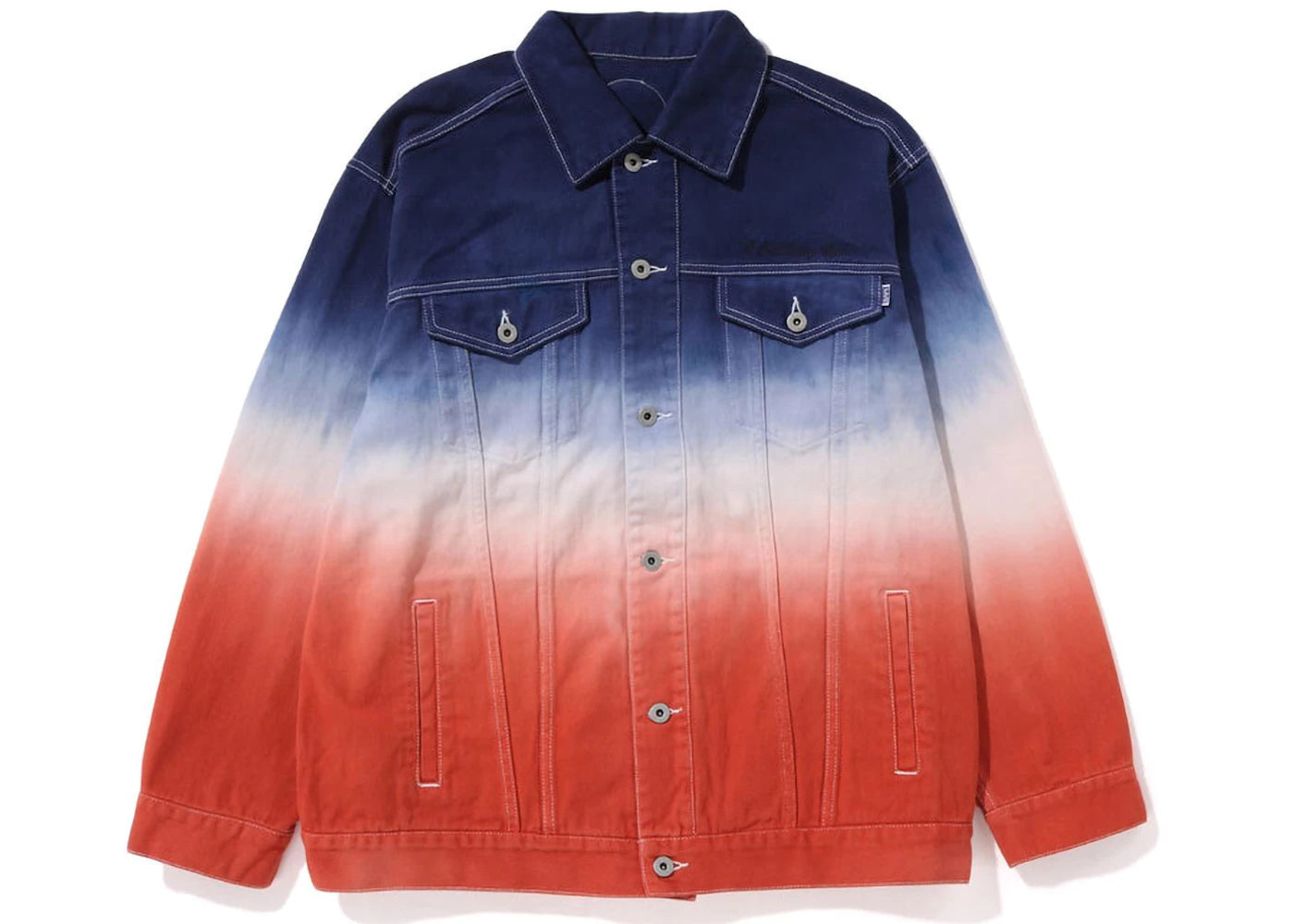 BAPE Gradation Champion Loose Fit Denim Jacket Multi