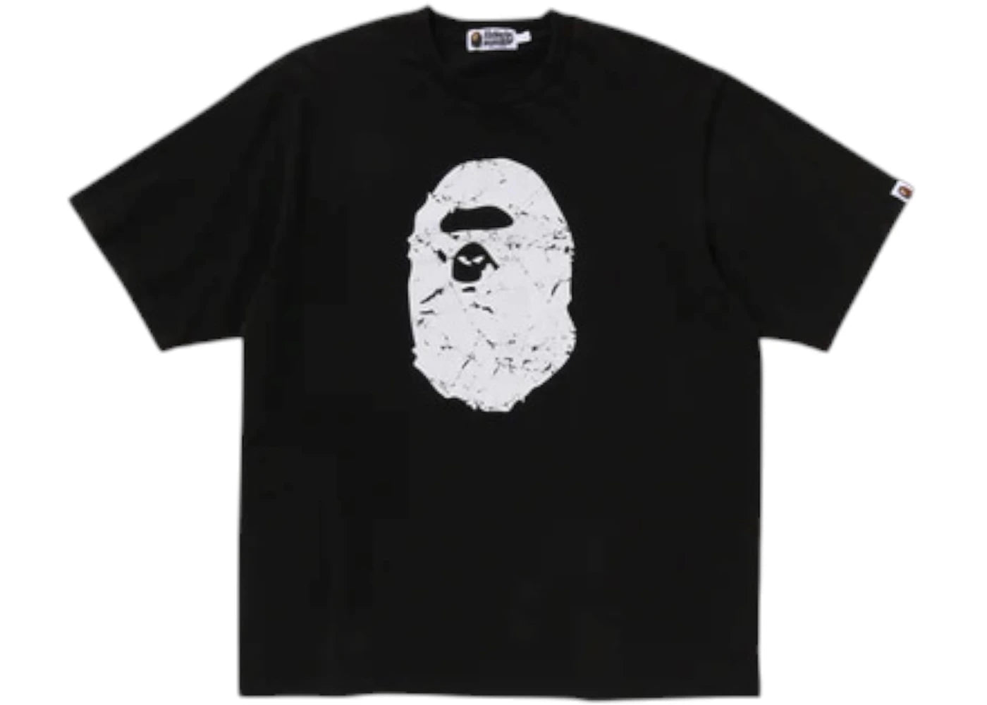 BAPE Heavy Washed Ape Head Relaxed Fit Tee Black