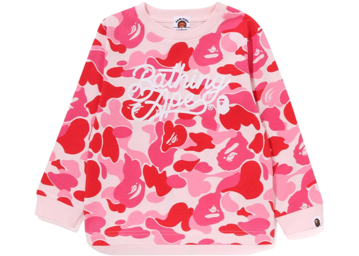 BAPE Kids ABC Camo L/S Tee (SS25) Pink