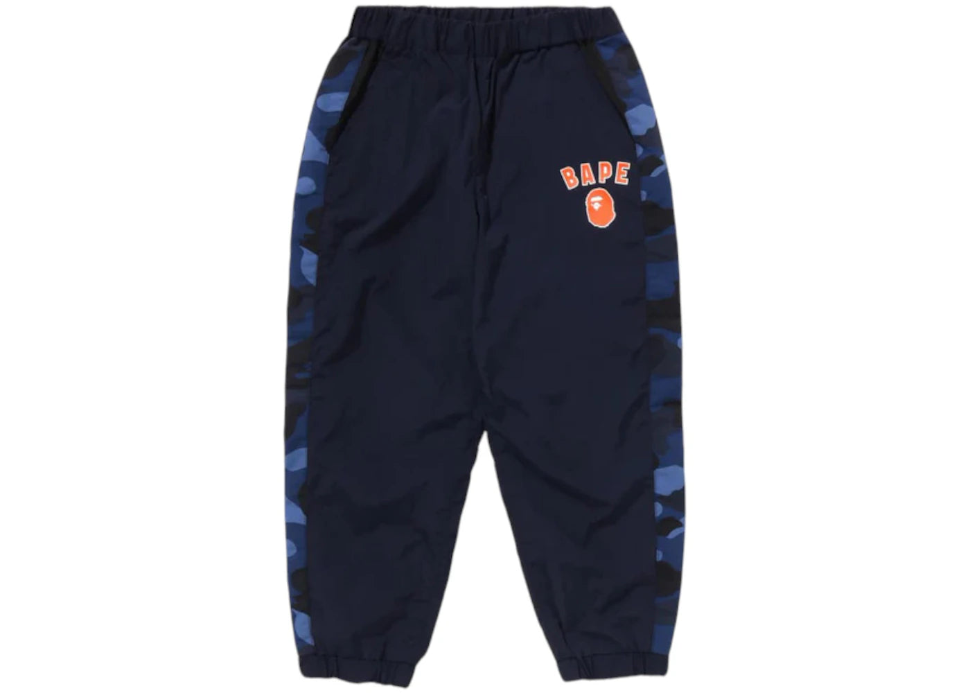 BAPE Kids Color Camo Block Track Pants Navy