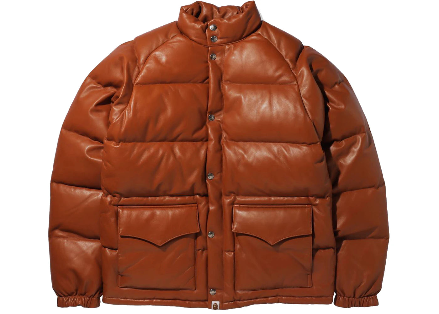 BAPE Leather Classic Down Jacket Jacket Brown