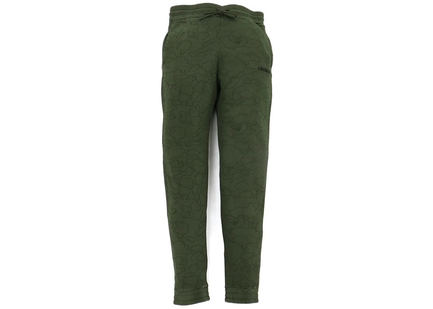 BAPE Line 1st Camo Washed Slim Fit Sweat Pants Olivedrab