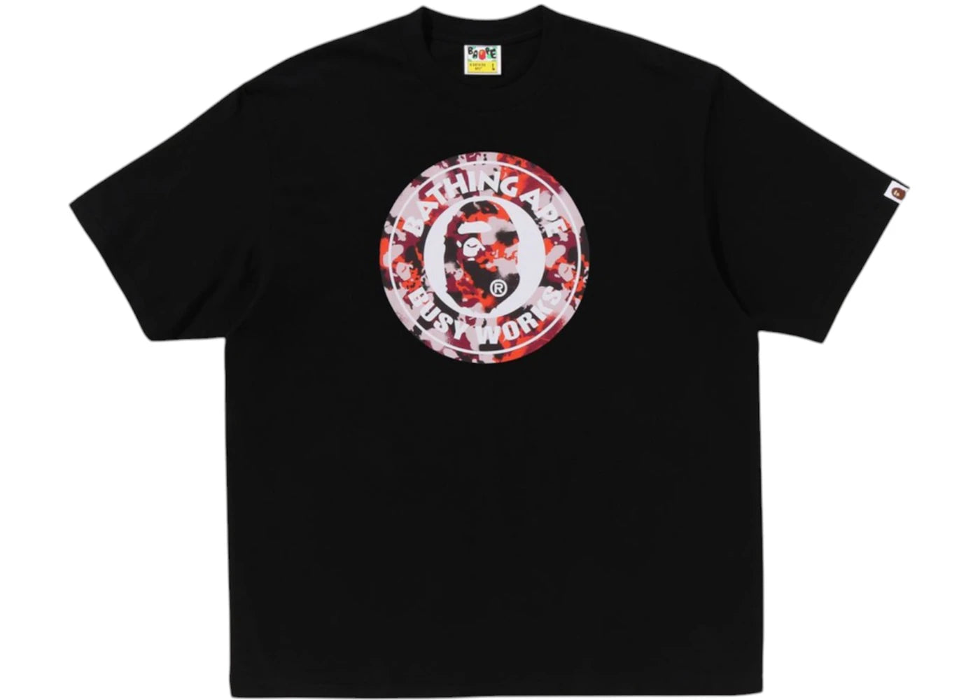 BAPE Map Camo Busy Works Relaxed Fit Tee Black