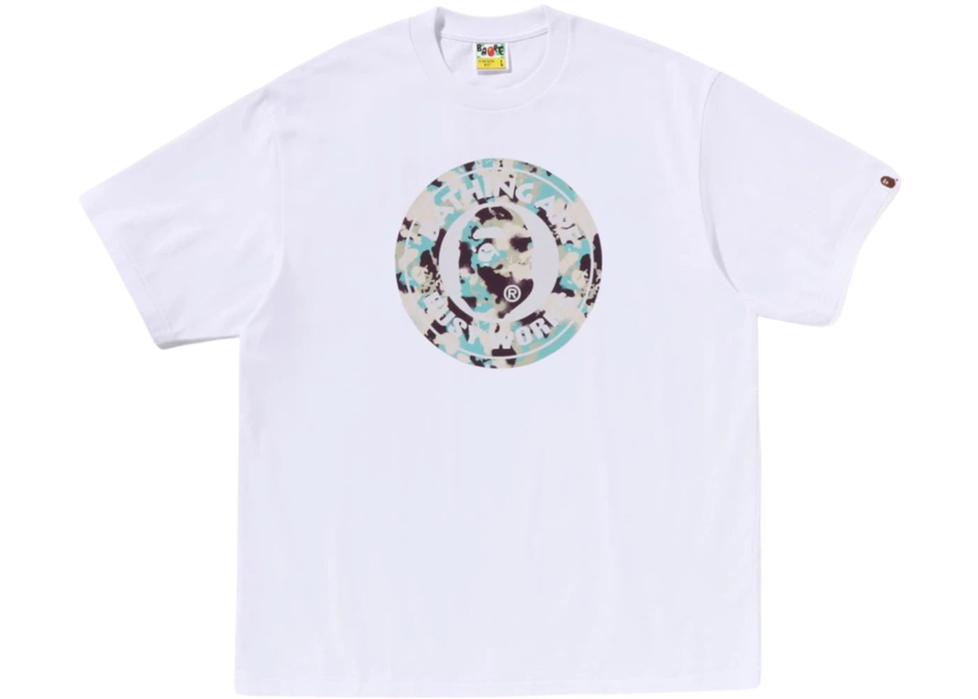 BAPE Map Camo Busy Works Relaxed Fit Tee White