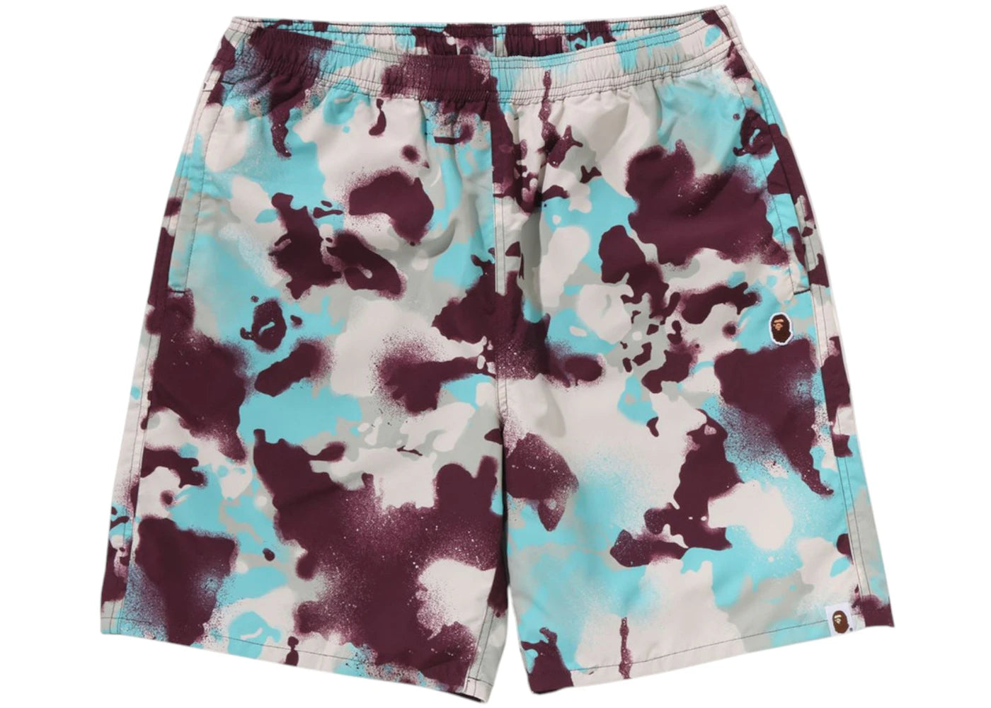 BAPE Map Camo Regular Fit Beach Shorts Multicolor