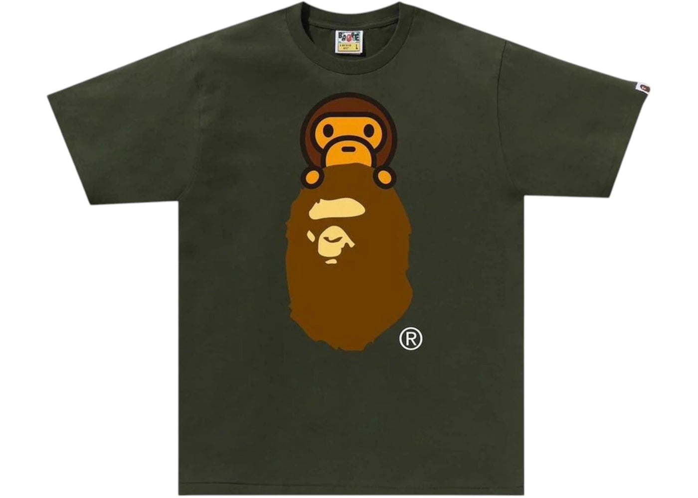 BAPE Milo On Ape Head Tee Olive Drab